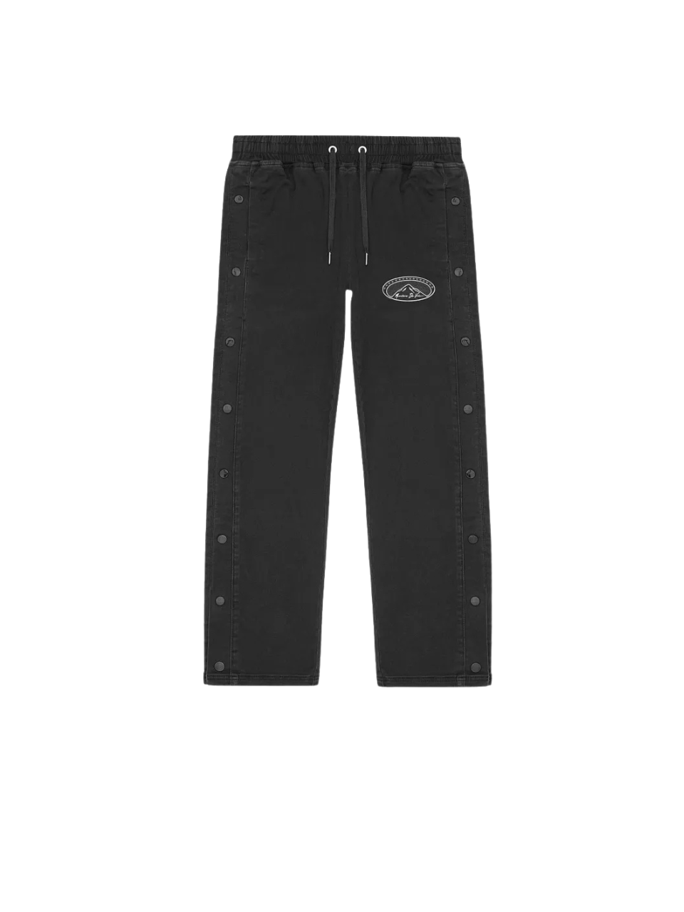 Manière De Voir Denim Popper Cargo Pants - Washed Black