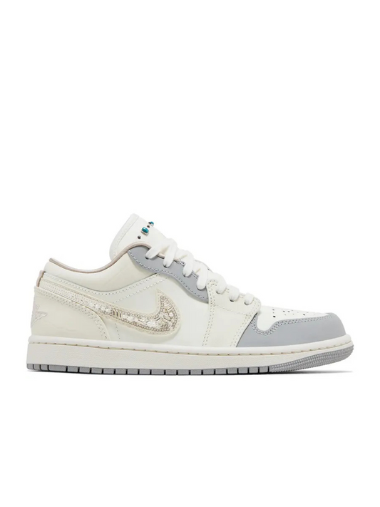 Air Jordan 1 Low Sail Soft Pearl Sequins