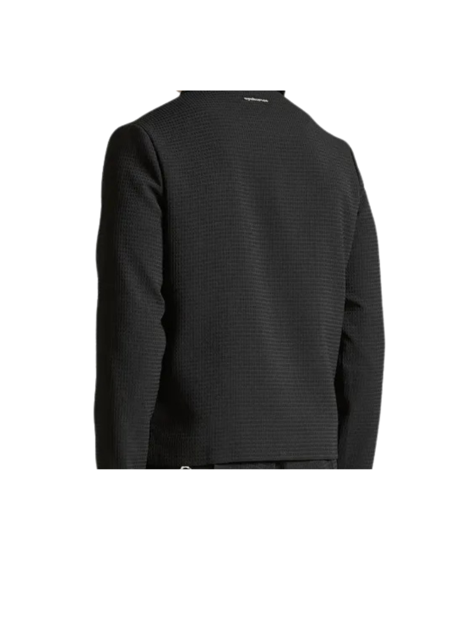 Manière De Voir Waffle Seersucker Jacket Black