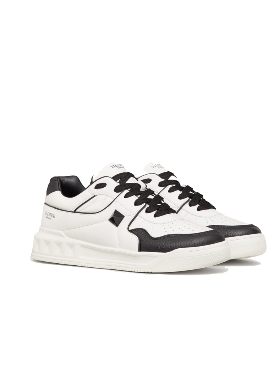 Valentino One Stud Low 'White Black'