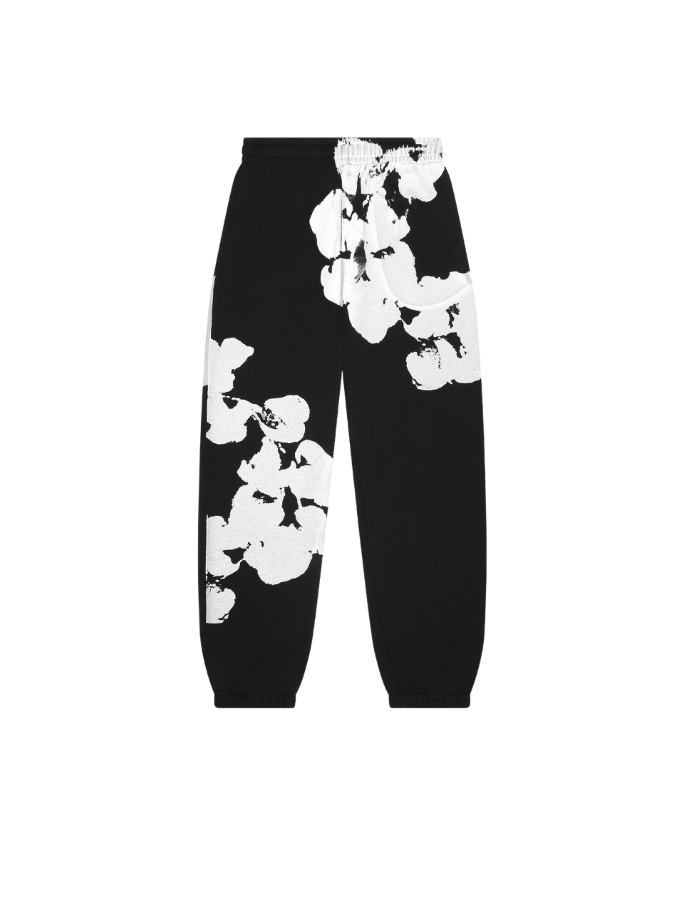 The Denim Tears Big Cotton Wreath SweatPants Black