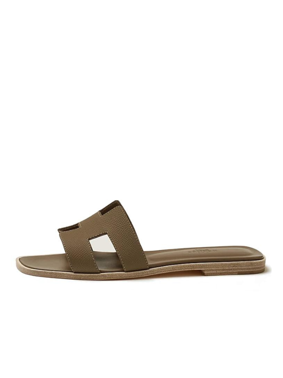 Hermès Paris Oran Epsom Etoupe Sandal