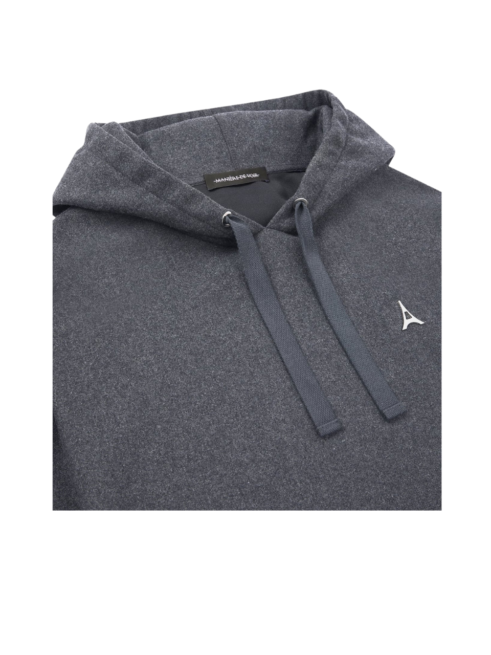 Manière De Voir Wool Blend Hoodie Dark Grey