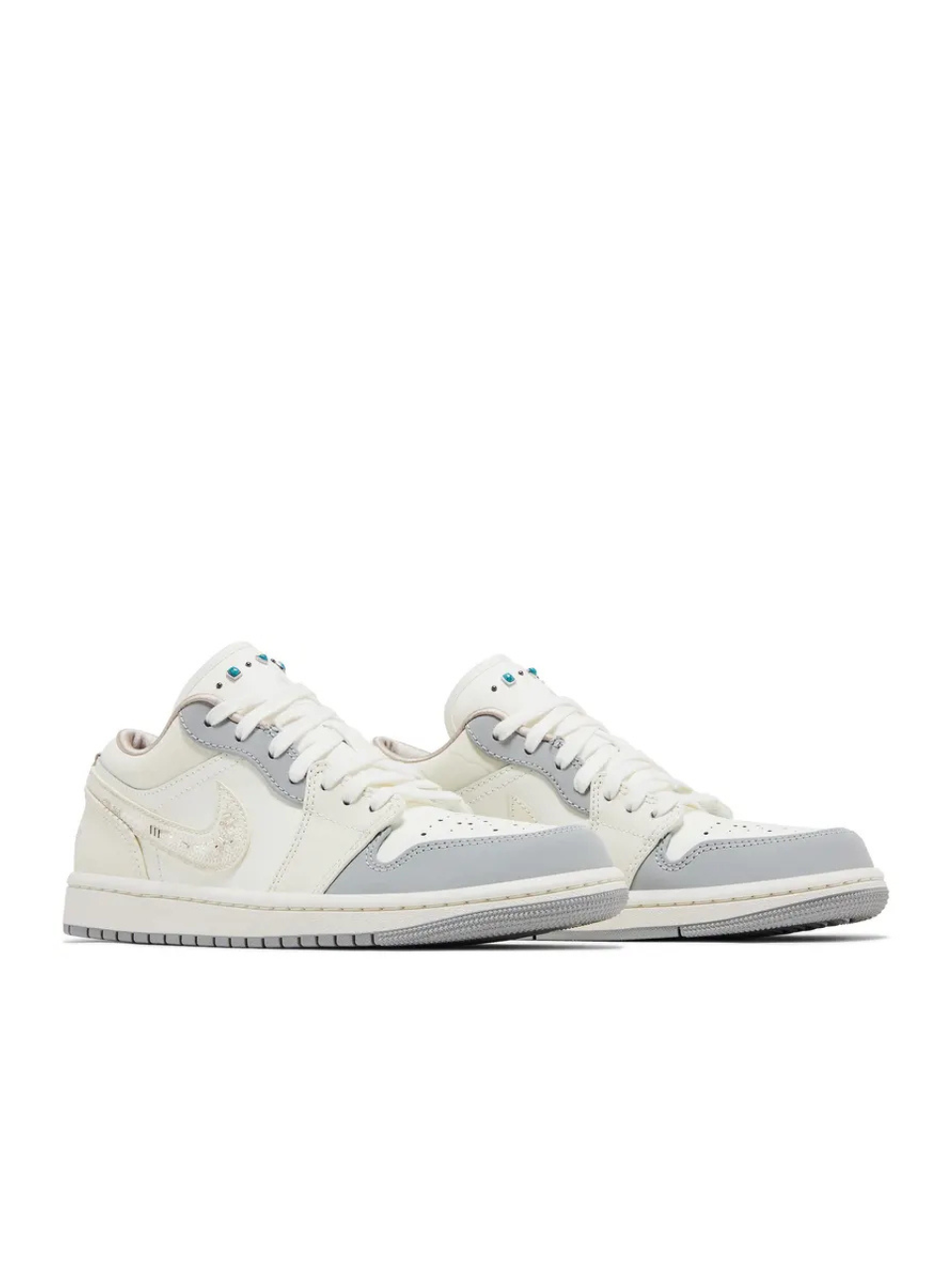 Air Jordan 1 Low Sail Soft Pearl Sequins