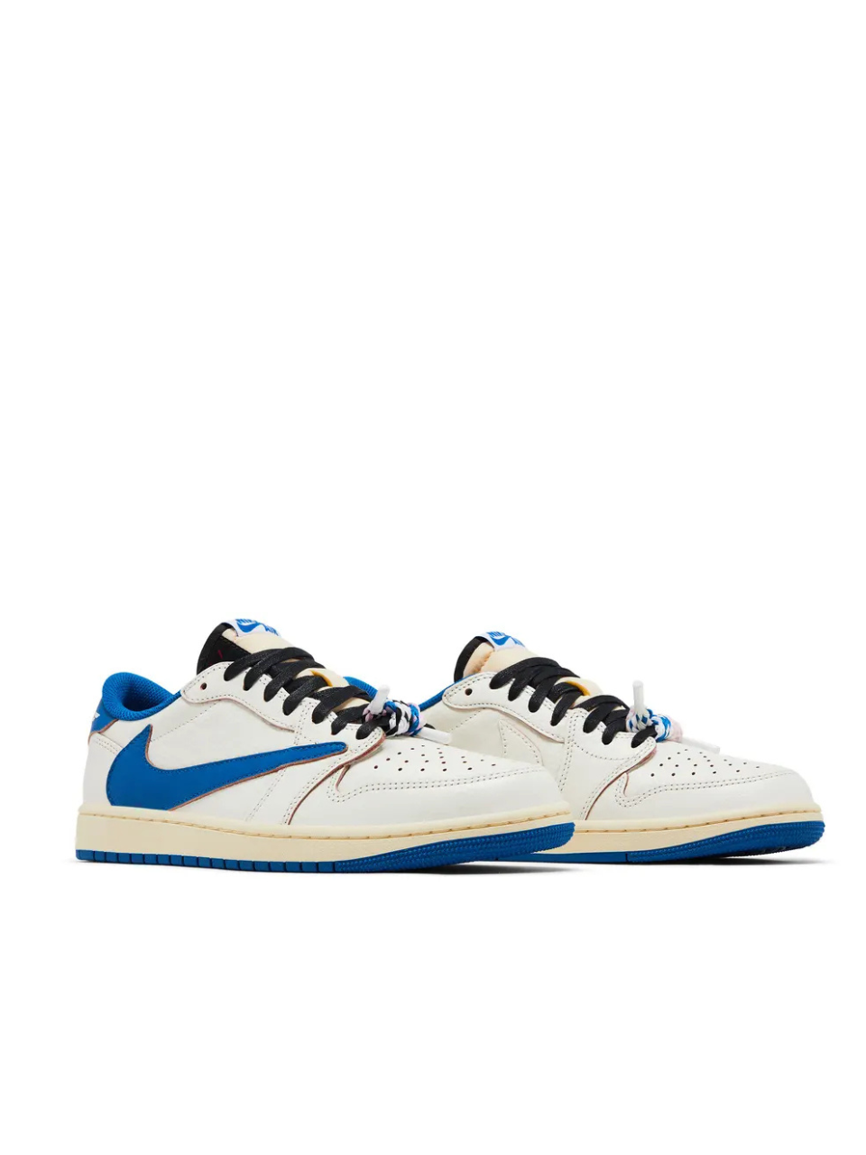 Air Jordan 1 Low Sail Military Blue Fragment Design x Travis Scott