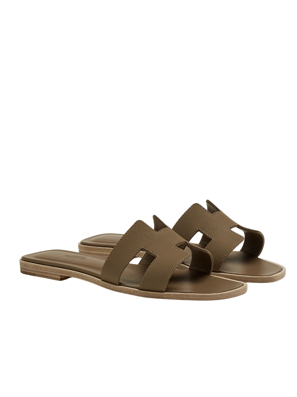 Hermès Paris Oran Epsom Etoupe Sandal