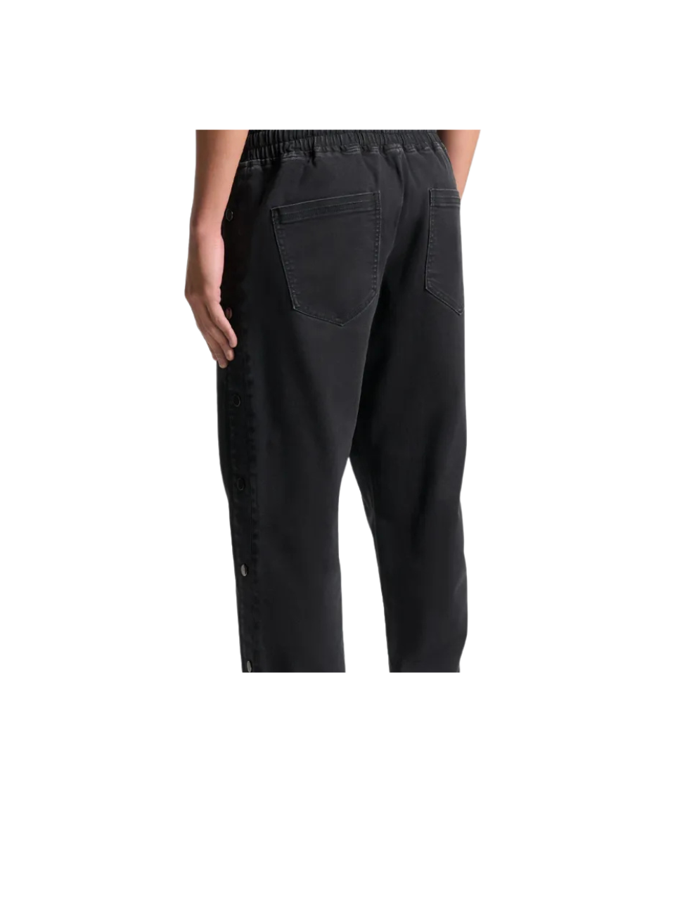 Manière De Voir Denim Popper Cargo Pants - Washed Black