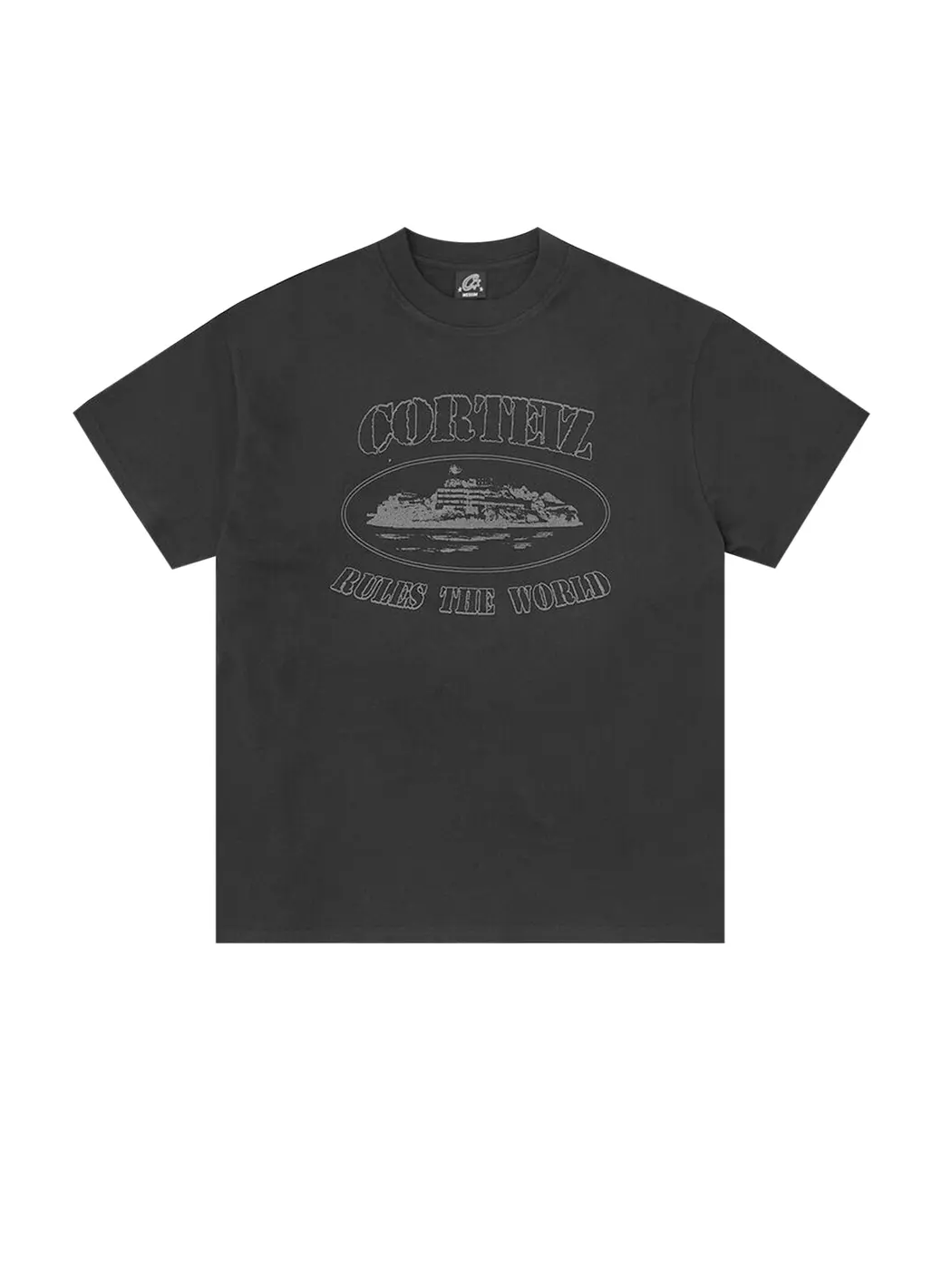 Corteiz Reflective Alcatraz Tee Triple Black