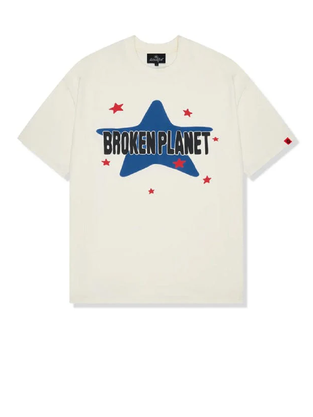 Broken Planet Star T-Shirt Vanilla White