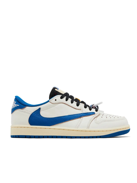Air Jordan 1 Low Sail Military Blue Fragment Design x Travis Scott