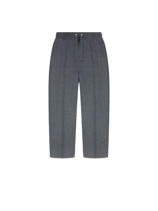Manière De Voir Wool Blend Wide Leg Joggers Dark Grey