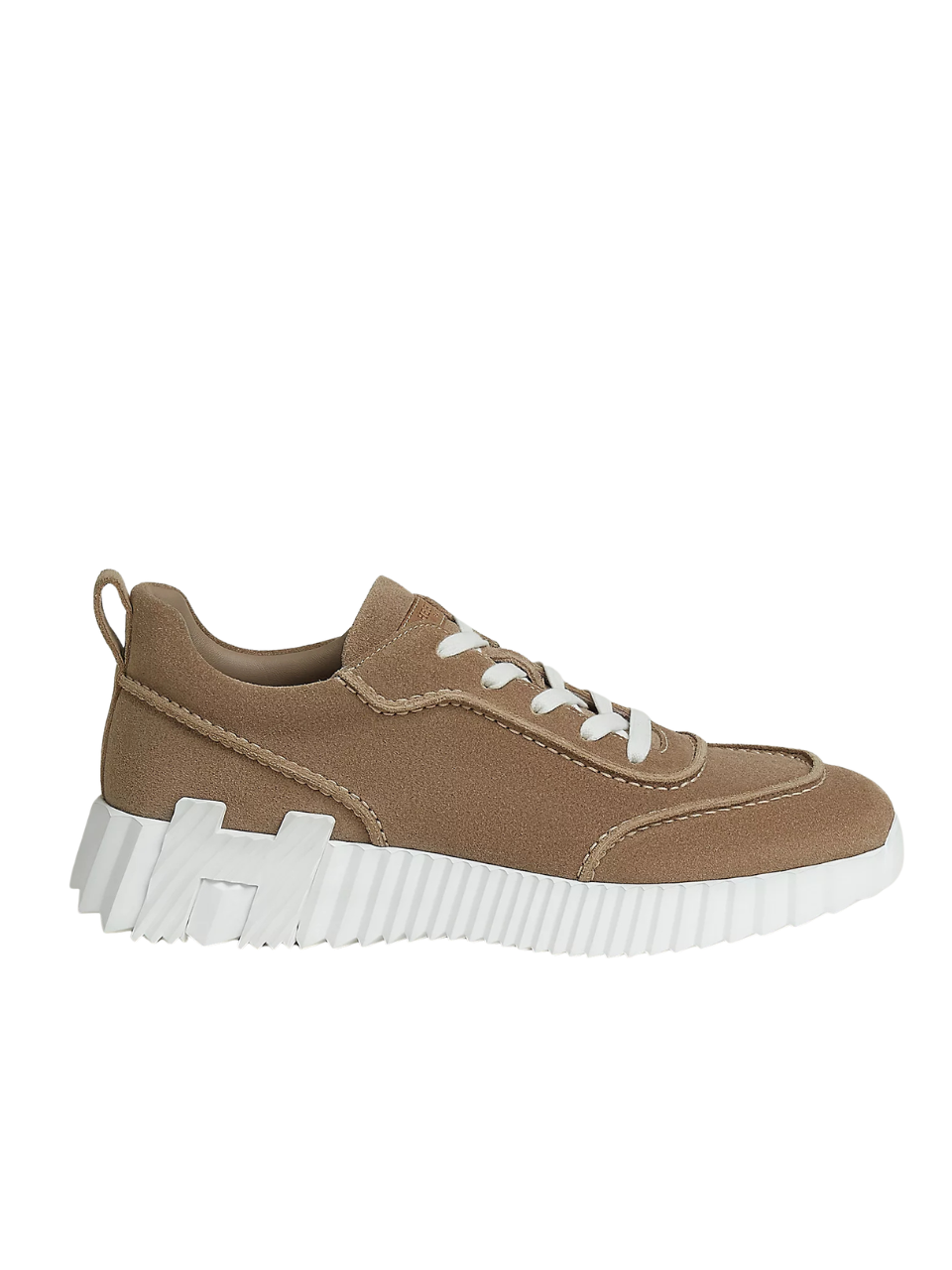 Hermès Bouncing Sneaker Next Suede Calfskin Thick-Soled Beige