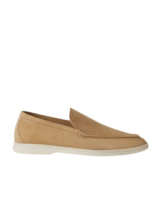 Loro Piana Summer Walk Beige Suede Loafer