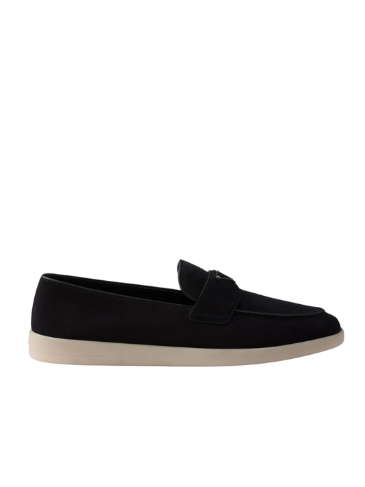 Prada Loafers Black Suede