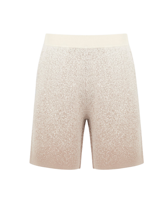 Manière De Voir Saloman Ombre Knit Shorts - Beige/White