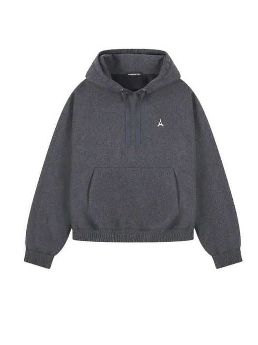 Manière De Voir Wool Blend Hoodie Dark Grey