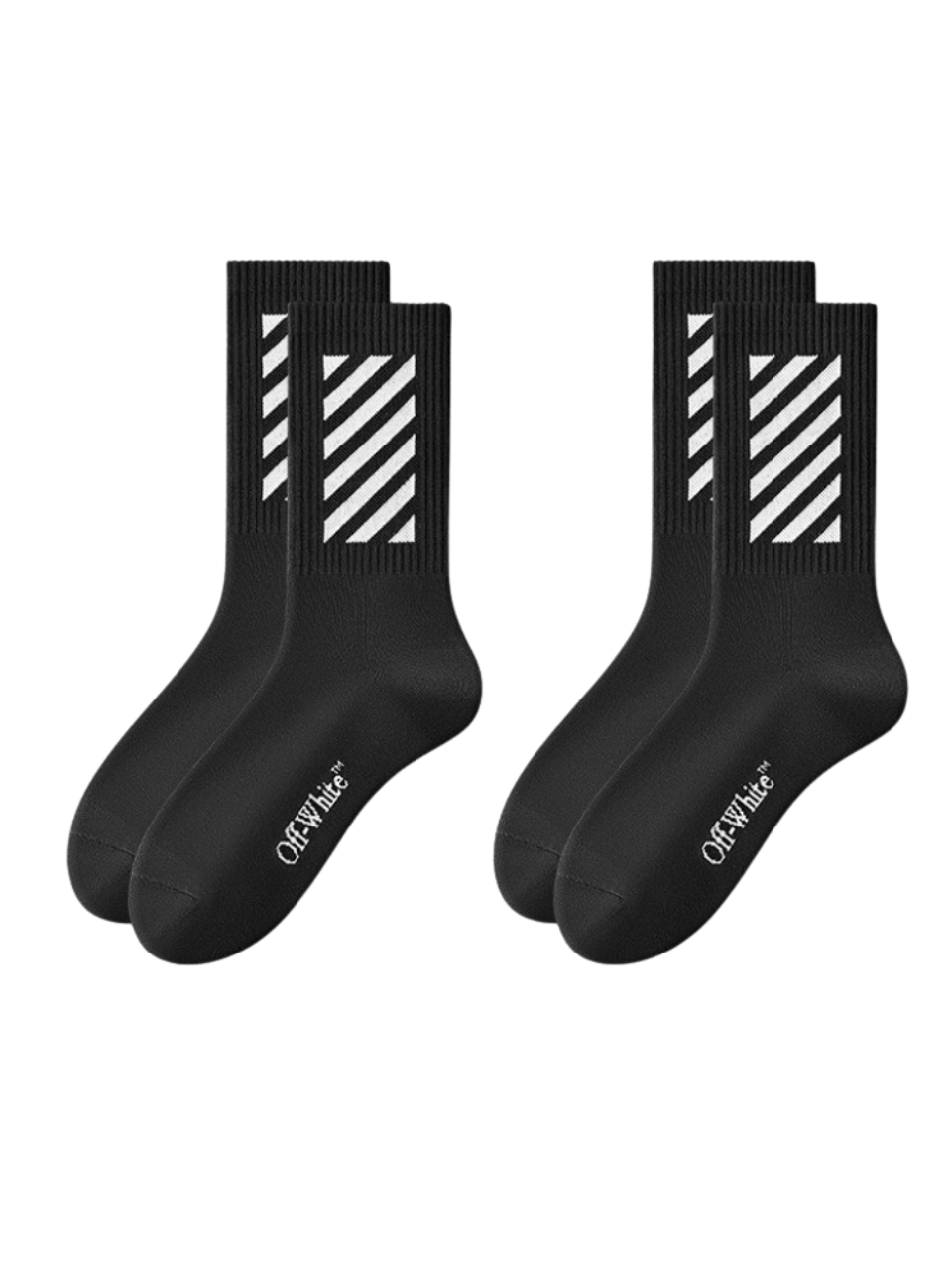 Off White Unisex Crew Socks