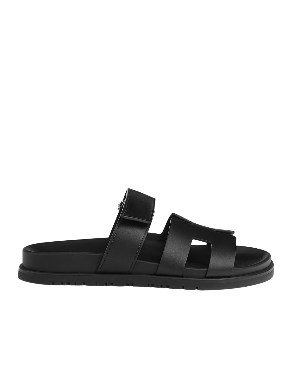 Hermès Chypre Sandal Noir Calfskin Leather