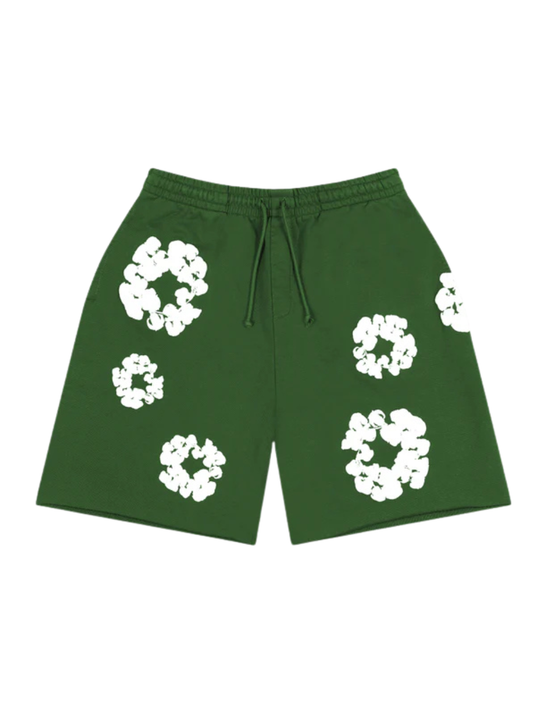 Denim Tears Cotton Wreath Shorts in Green