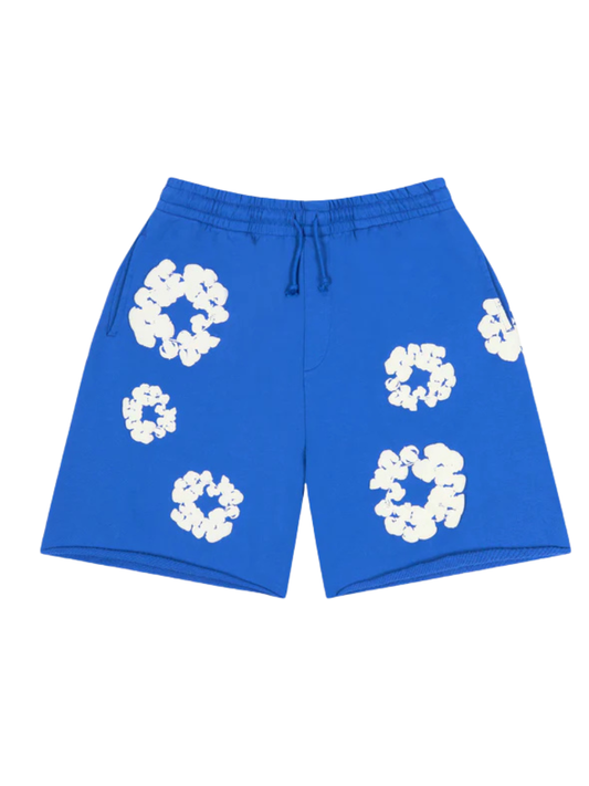 Denim Tears Cotton Wreath Shorts in Blue