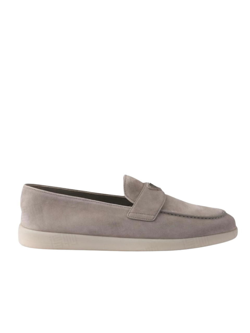 Prada Suede Loafers Cloudy Gray