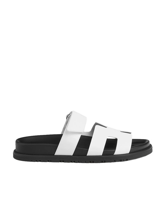 Hermes Chypre Sandal Blanc Veau Lisse