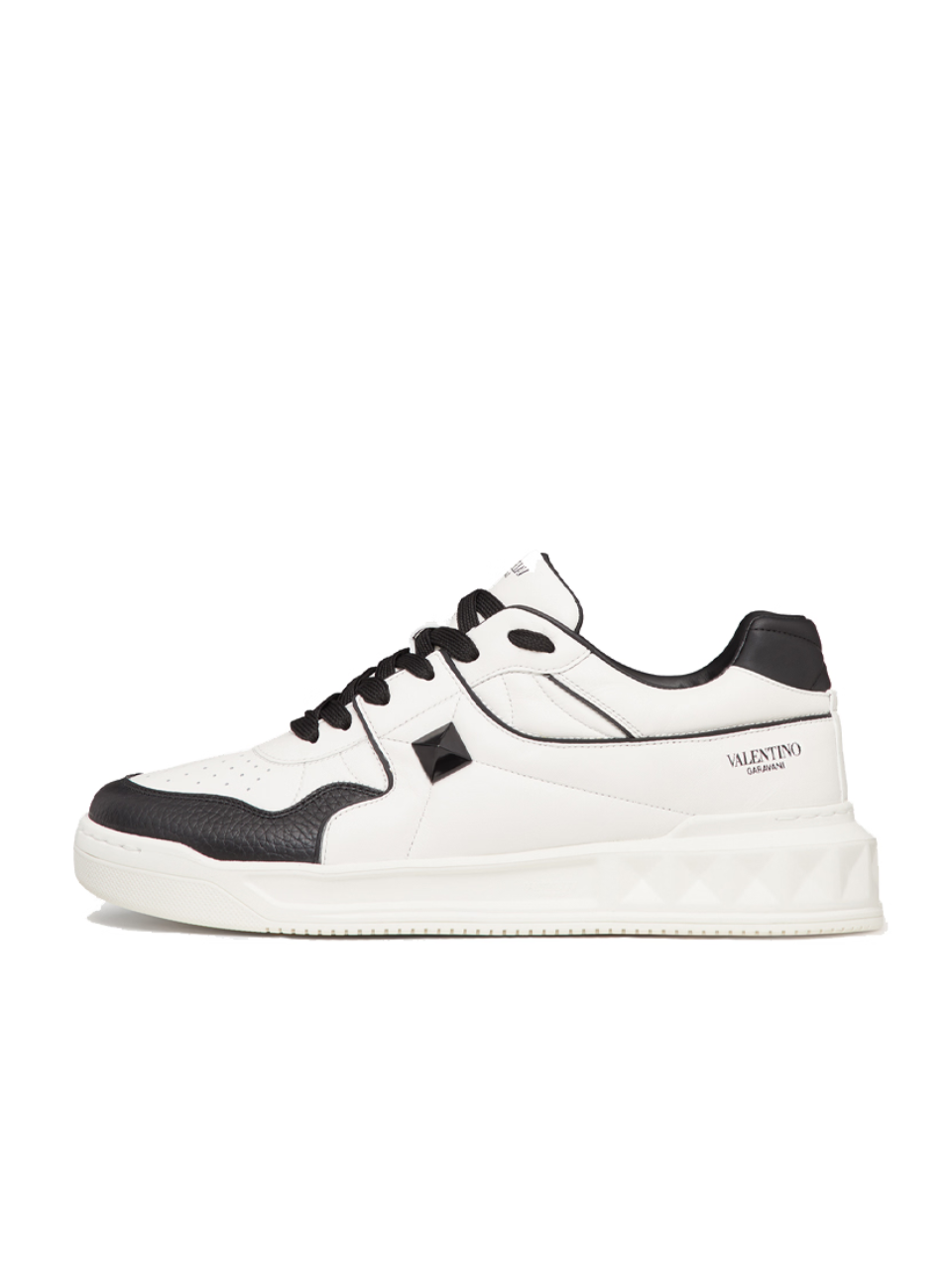 Valentino One Stud Low 'White Black'