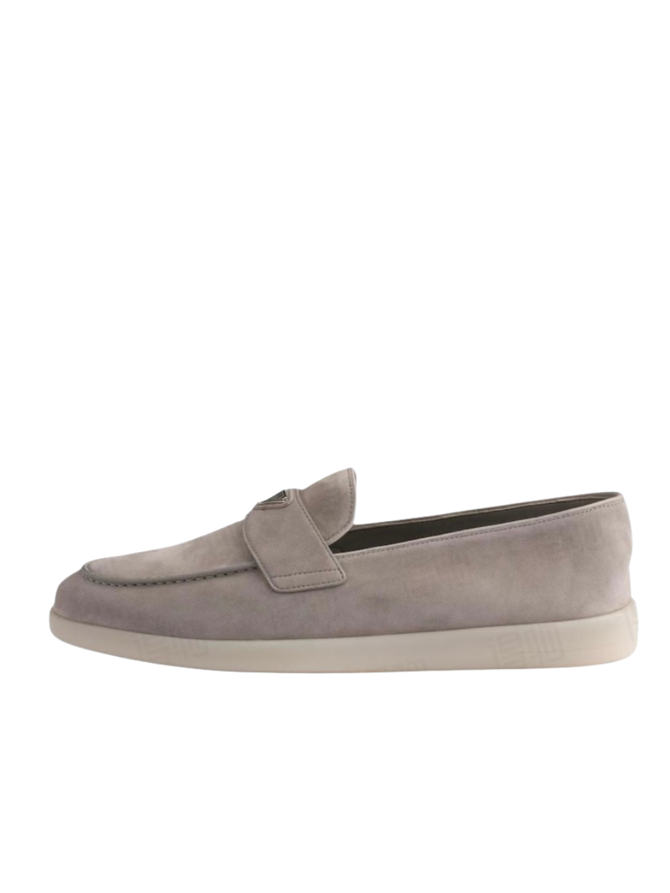Prada Suede Loafers Cloudy Gray