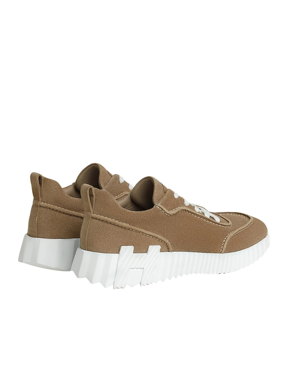 Hermès Bouncing Sneaker Next Suede Calfskin Thick-Soled Beige