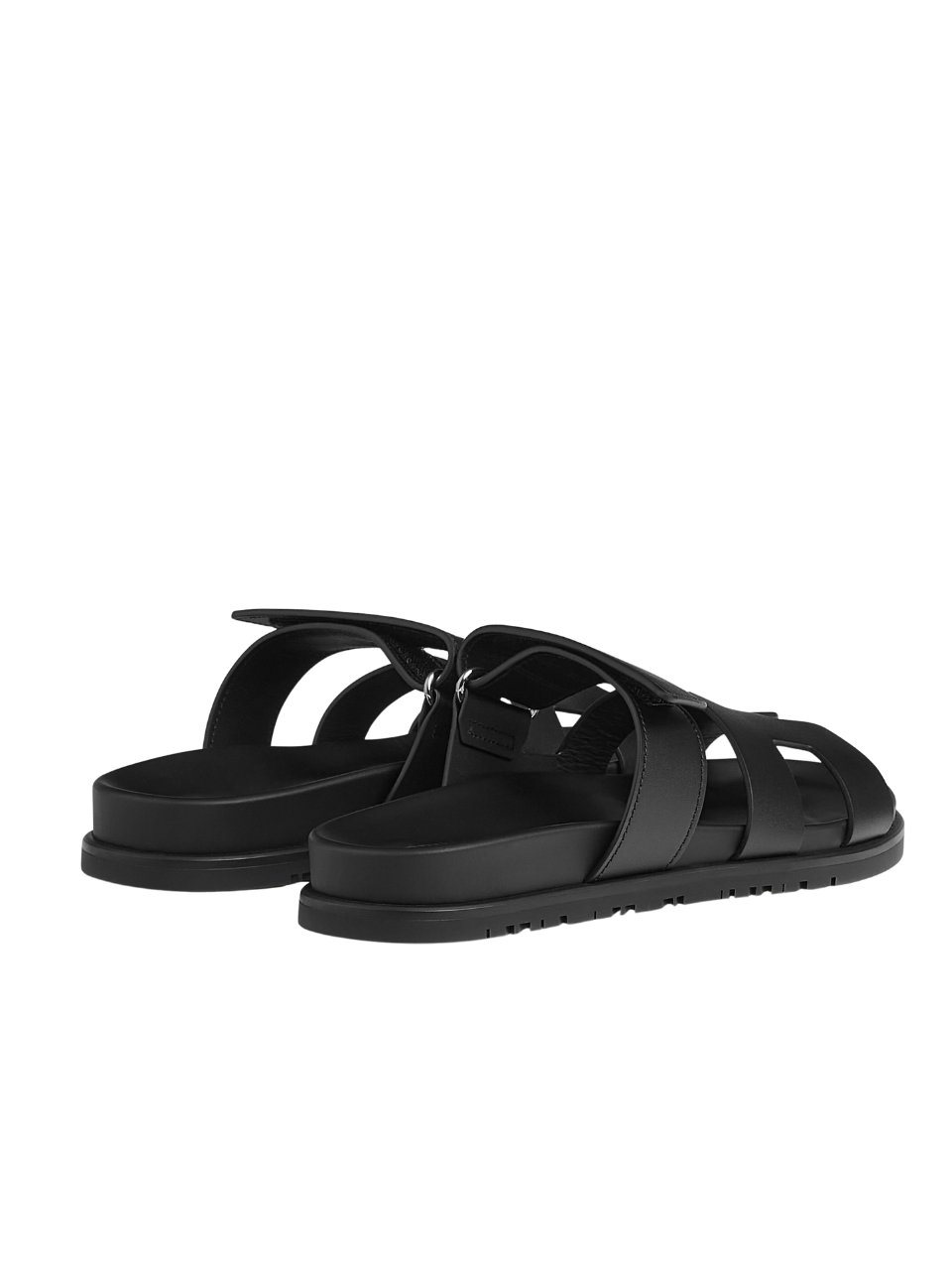 Hermès Chypre Sandal Noir Calfskin Leather
