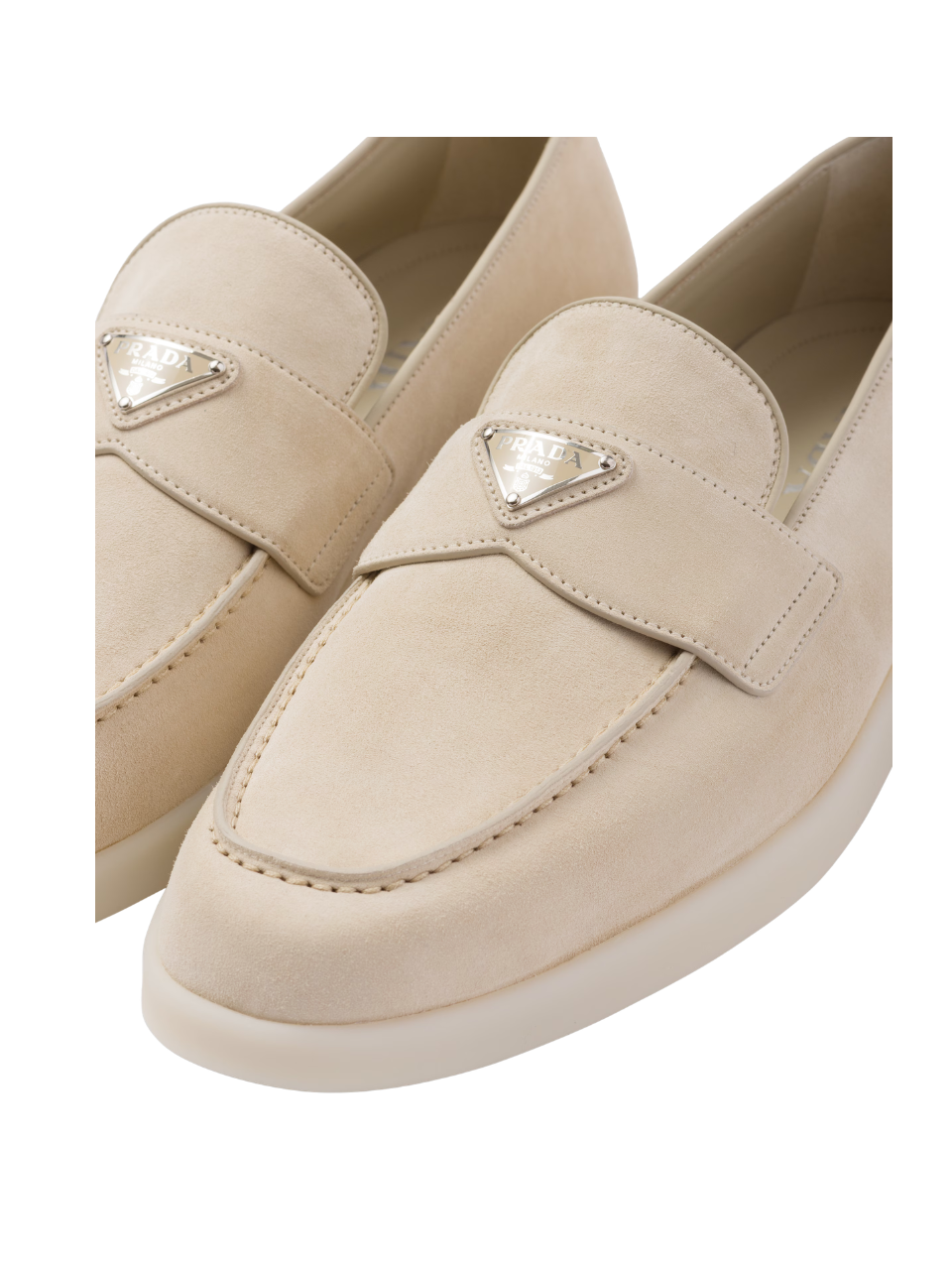 Prada Loafers Desert Beige Suede