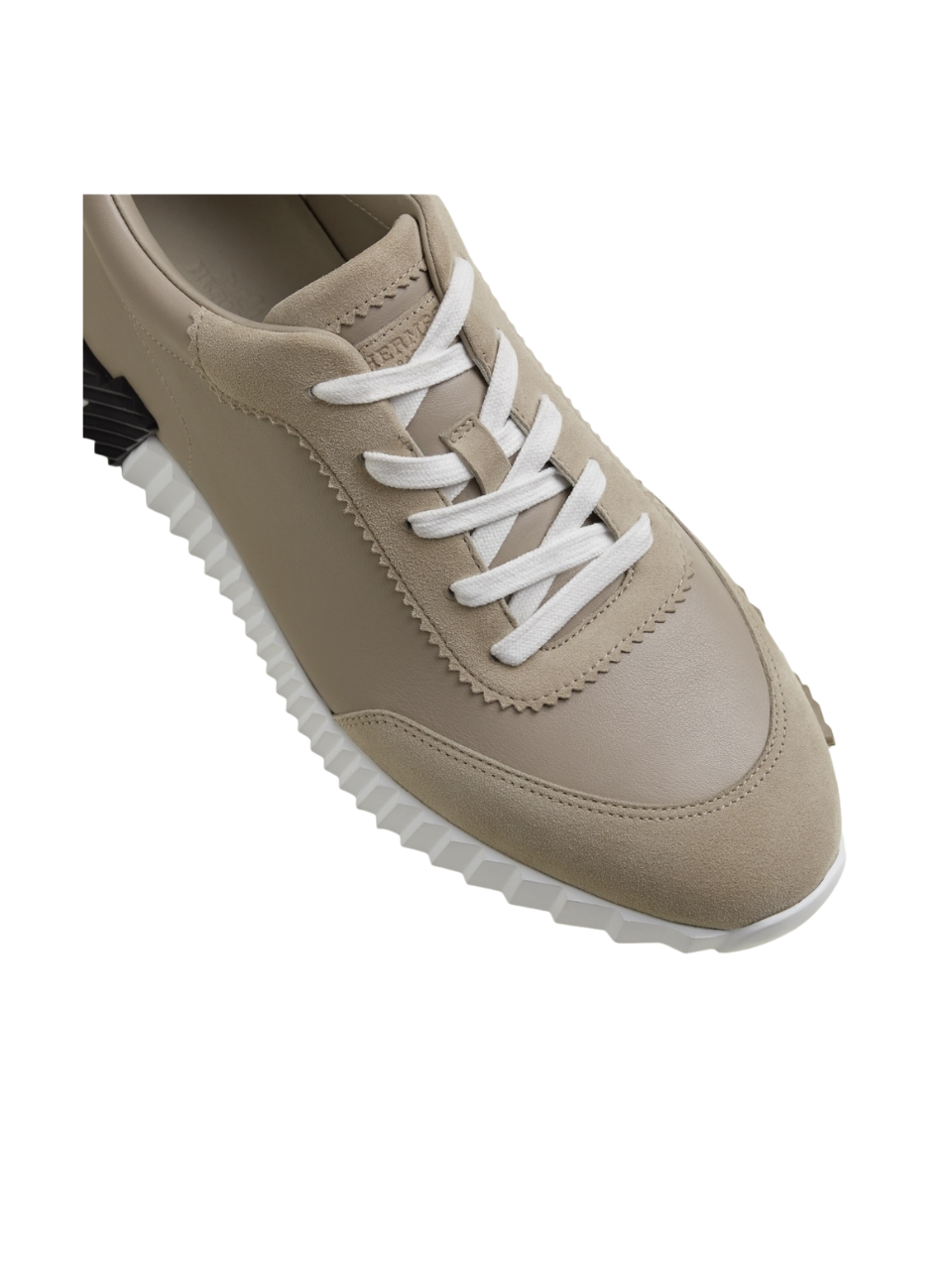 Hermès Bouncing Sneaker Beige Galet Calfskin Suede