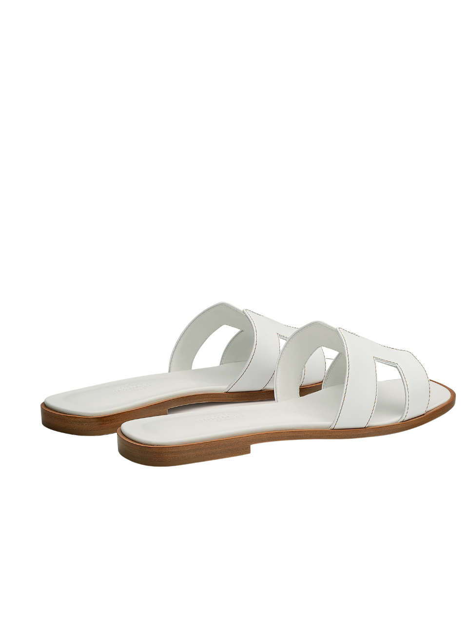Hermès Oran Sandal Blanc Box Calfskin White Leather