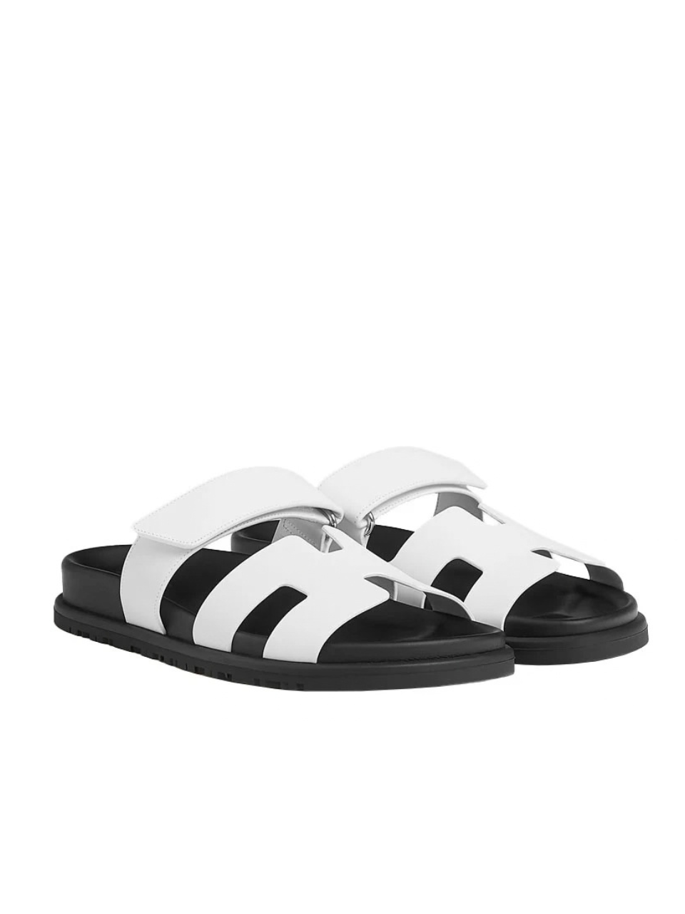 Hermes Chypre Sandal Blanc Veau Lisse