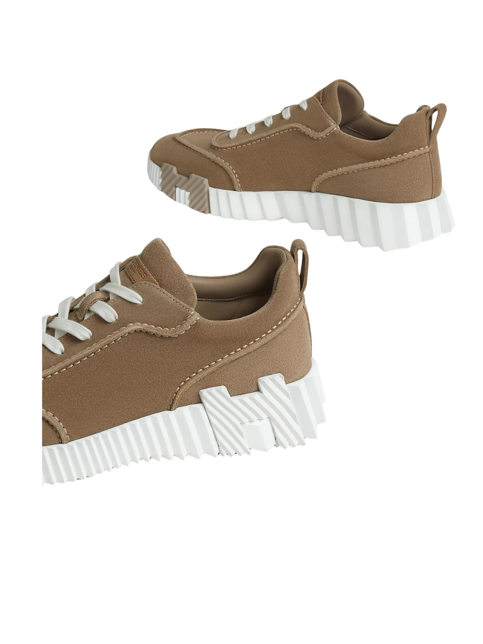 Hermès Bouncing Sneaker Next Suede Calfskin Thick-Soled Beige