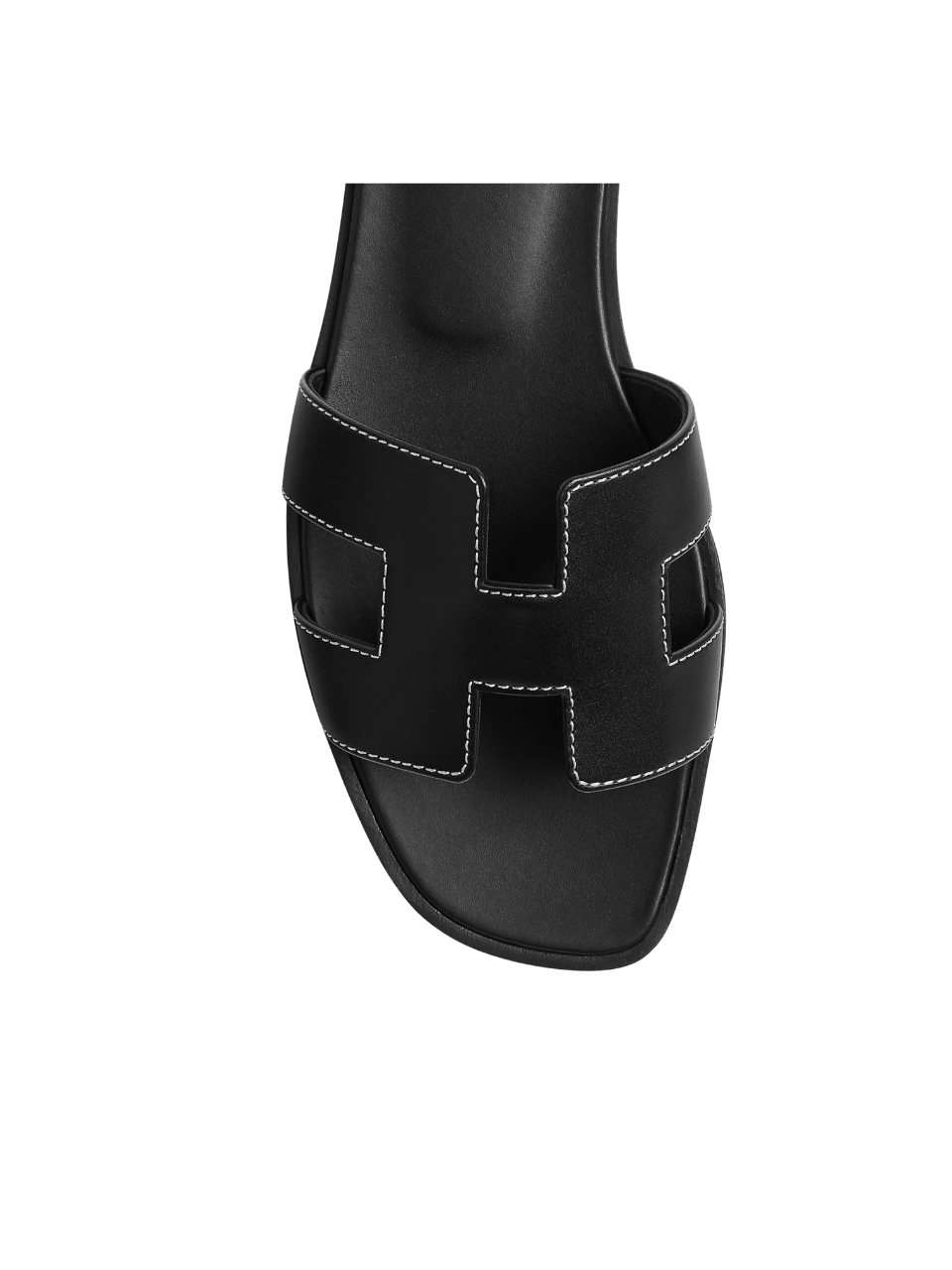 Hermes Oran Sandal Noir Box Calfskin Leather