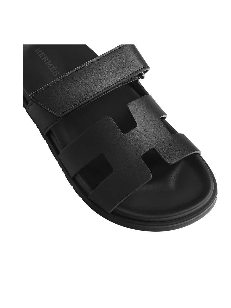 Hermès Chypre Sandal Noir Calfskin Leather