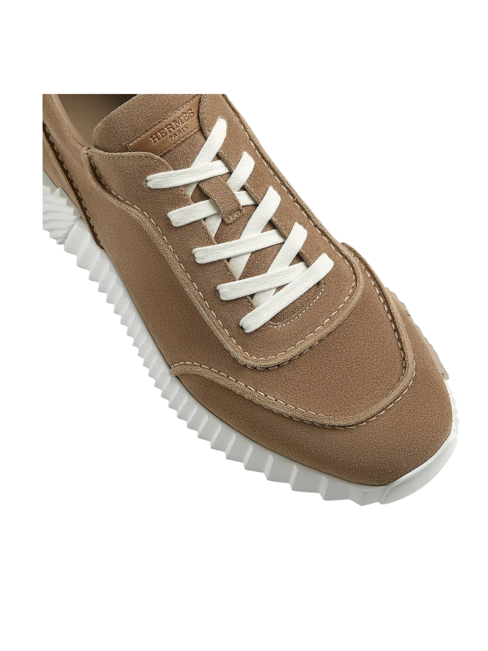 Hermès Bouncing Sneaker Next Suede Calfskin Thick-Soled Beige