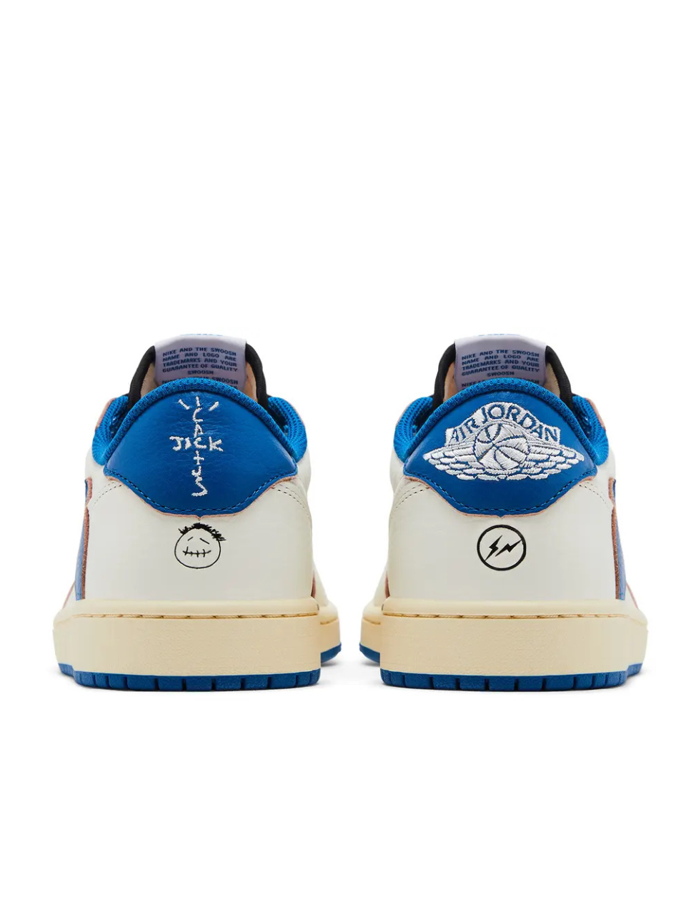 Air Jordan 1 Low Sail Military Blue Fragment Design x Travis Scott