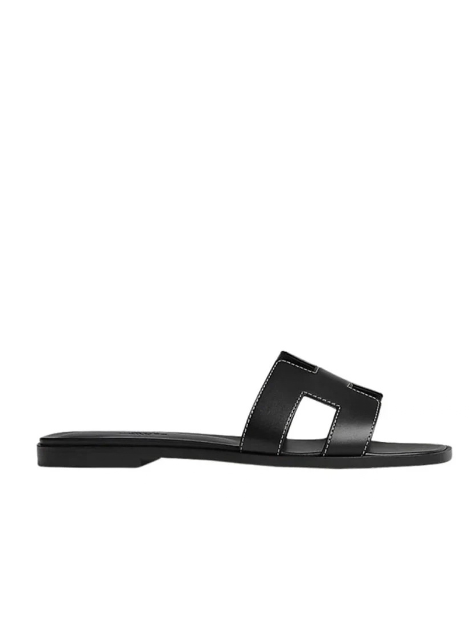 Hermes Oran Sandal Noir Box Calfskin Leather