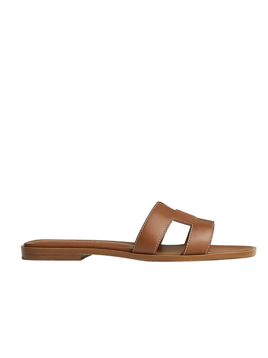 Hermès Oran Sandal Gold Box Calfskin Leather